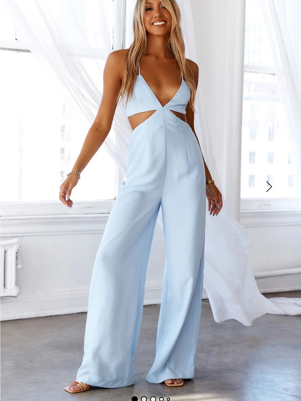NWT Size 6(M) Hello Molly Strut It Jumpsuit in Baby Blue
